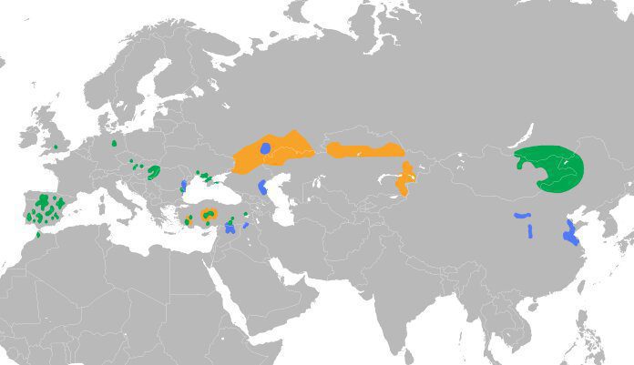 Ареал дрофы